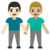 men holding hands, light skin tone, medium-light skin tone